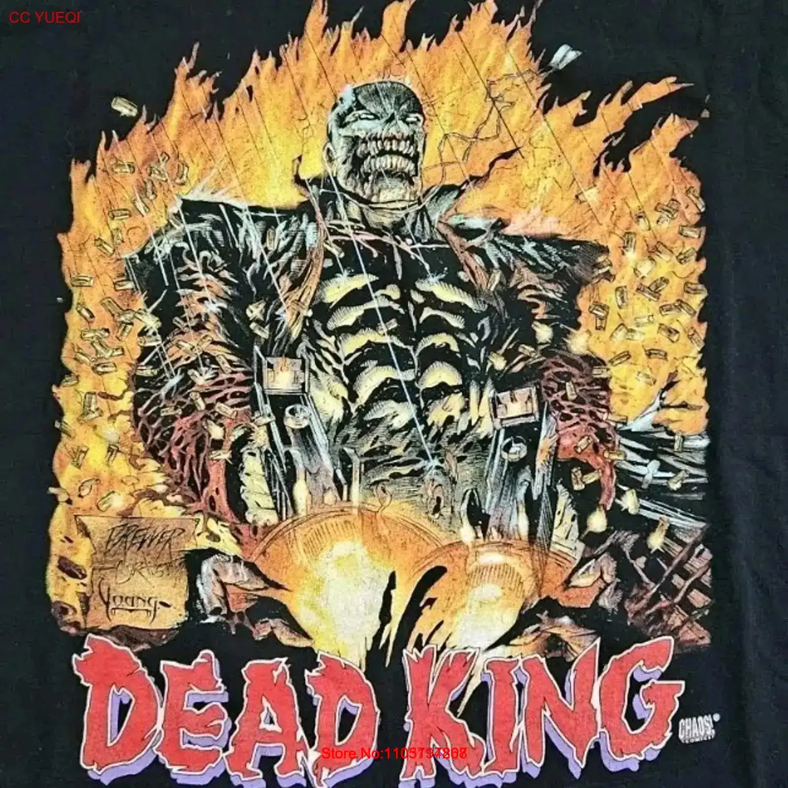 Vintage Fashion Victim Shirt - เสื้อยืดลายการ์ตูนวินเทจยุค 90s ลาย Dead King แฟชั่น