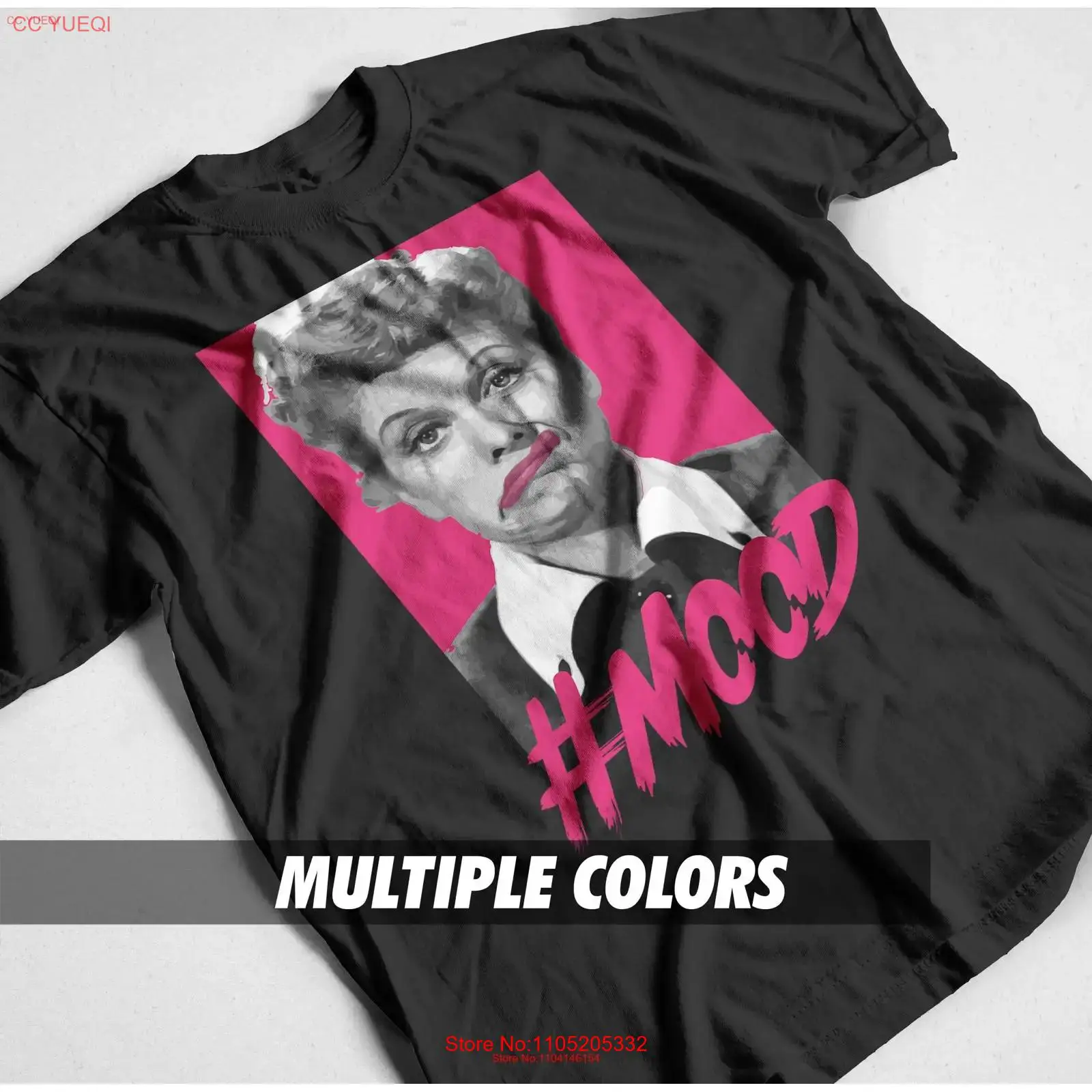 Vintage Fashion Tv - เสื้อยืดลายกราฟิกแฟชั่นวินเทจผ้าฝ้ายล้างสี ลาย I Love Lucy Lucille