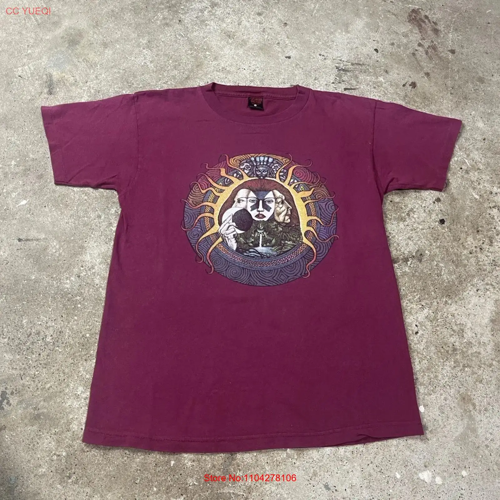 Vintage Fashion Victim Shirt - เสื้อวินเทจยุค 90s ลาย Courtney Davis สไตล์ศิลปะไซเคเดลิก