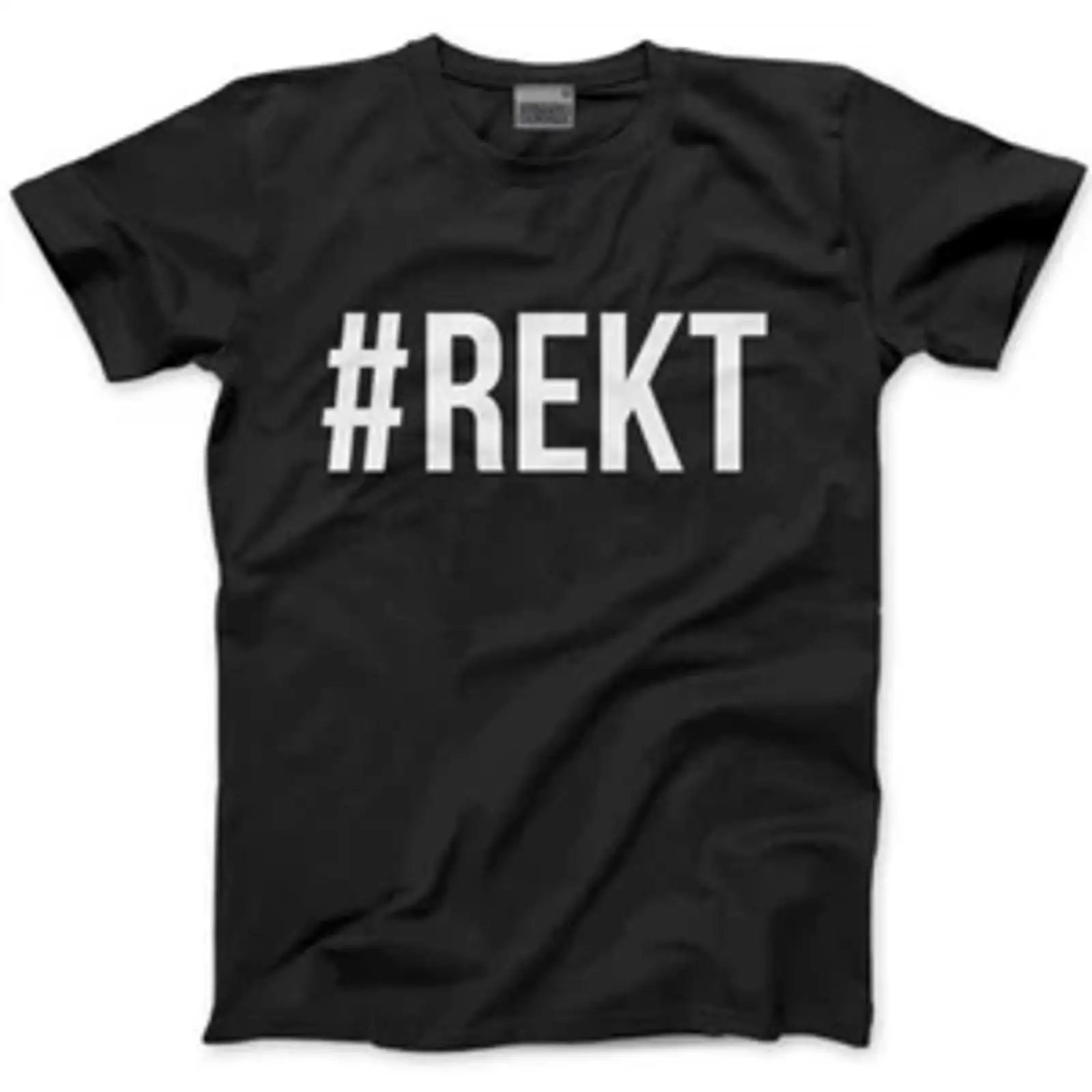 Vintage Fashion Hashtags - เสื้อยืดผู้ชาย REKT Hashtag Wrecked สไตล์วินเทจ ลุคแฟชั่น