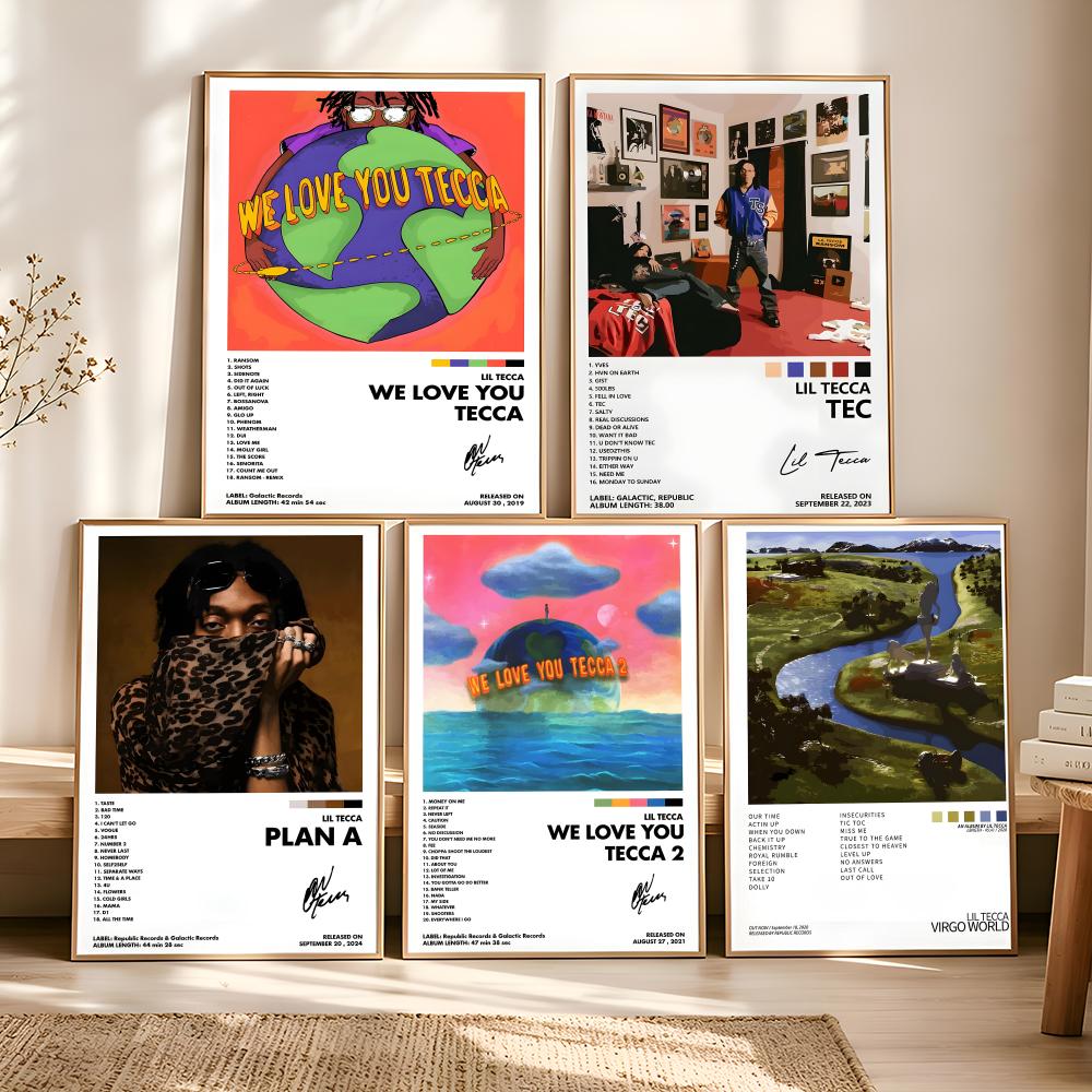 Vintage Fashion Prints For Wall - แอล-ลิล เตคคา อาบลัมภาพวาดปกหนังสือ ภาพวาดลายเส้น โปสเตอร์สไตล์วินเทจ ภาพพิมพ์บนผ้าใบ