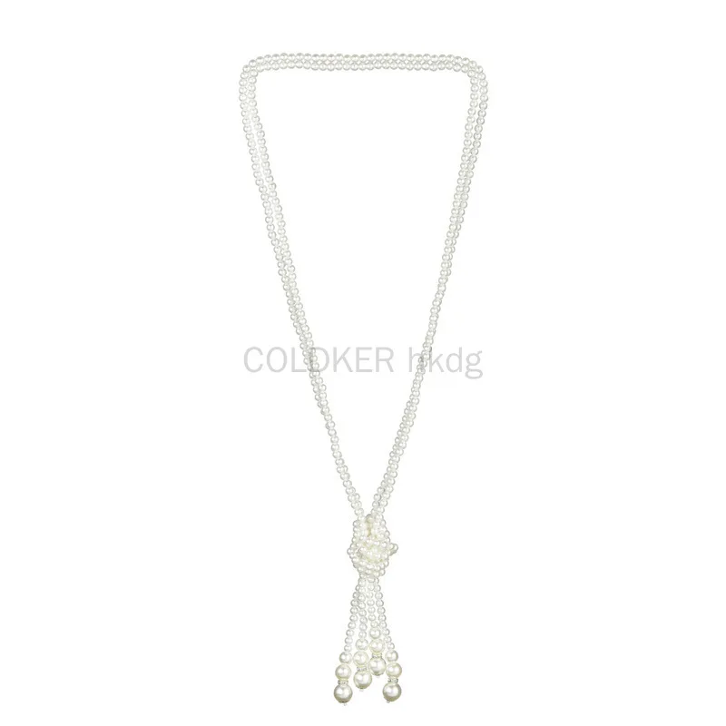 Vintage Fashion Jewelry Necklaces - สร้อยคอมุกยุค 1920 แฟชั่นมุกเทียม เครื่องประดับสไตล์แกตสบี้ วินเทจ สำหรับงานปาร์ตี้
