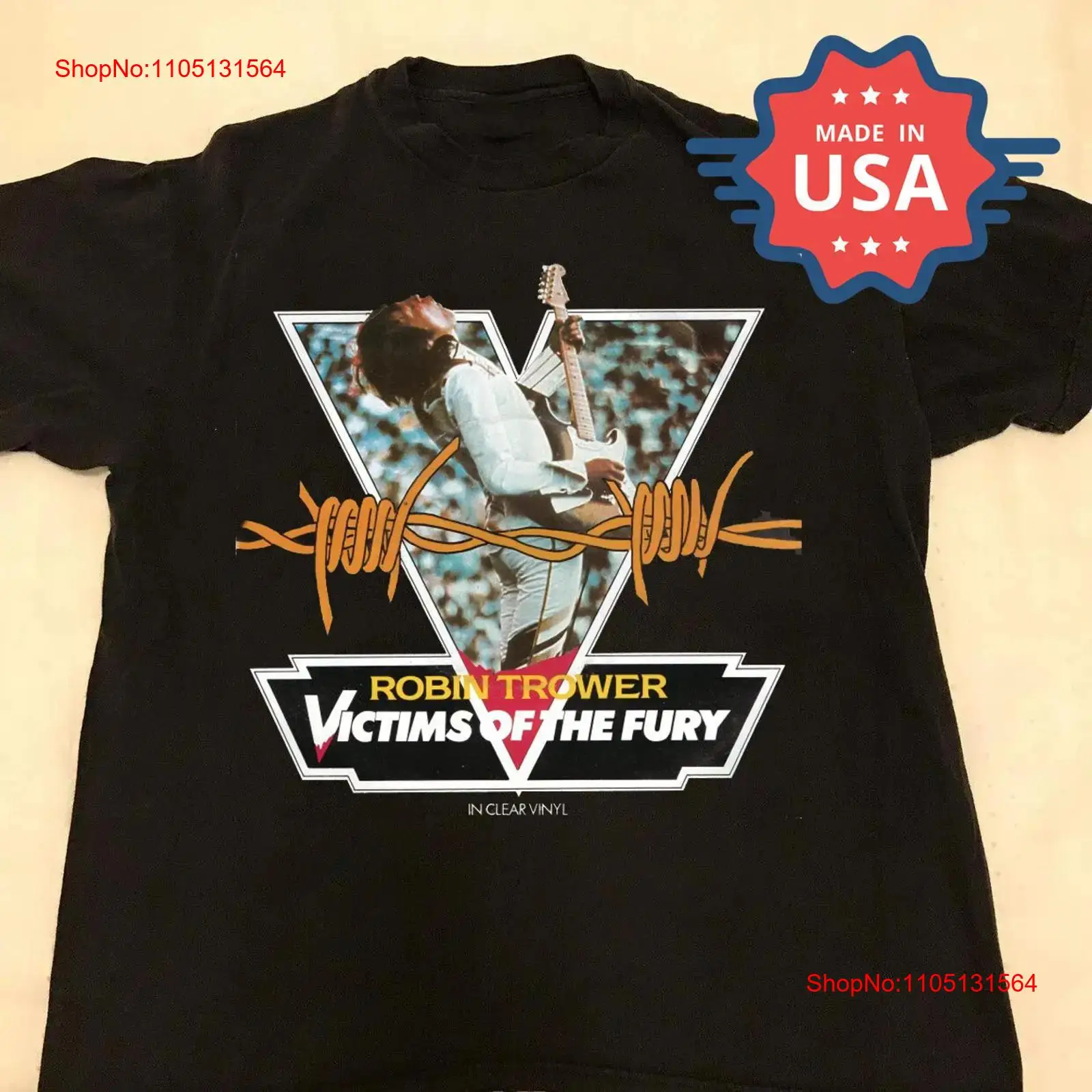 Vintage Fashion Victim Shirt - เสื้อยืดรุ่น Robin Trower Victims Of The