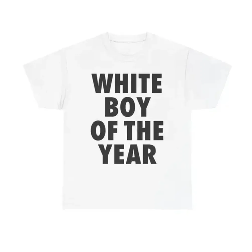 Vintage Fashion Fabrics - เสื้อยืด White Boy Of The Year,
