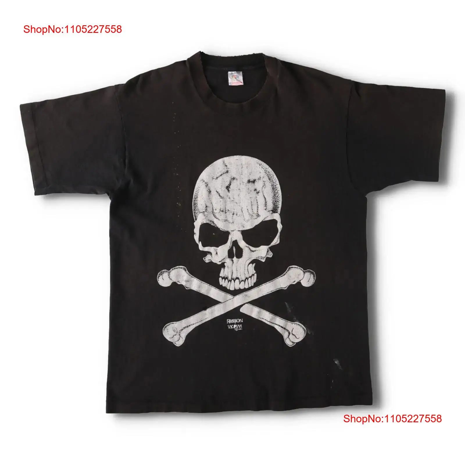 Vintage Fashion Victim Shirt - เสื้อยืดลายหัวกะโหลก Fruit of the Loom แฟชั่นวินเทจยุค