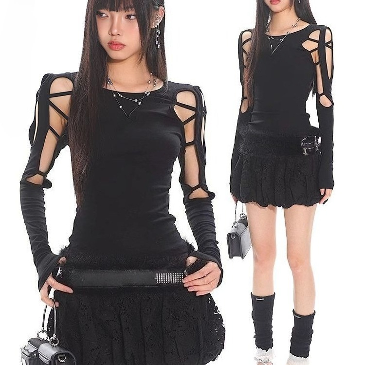 Vintage Fashion Subculture - Retro Punk Rockผู้หญิงเสื้อยืดHarajuku Y2K Gothic Subculture