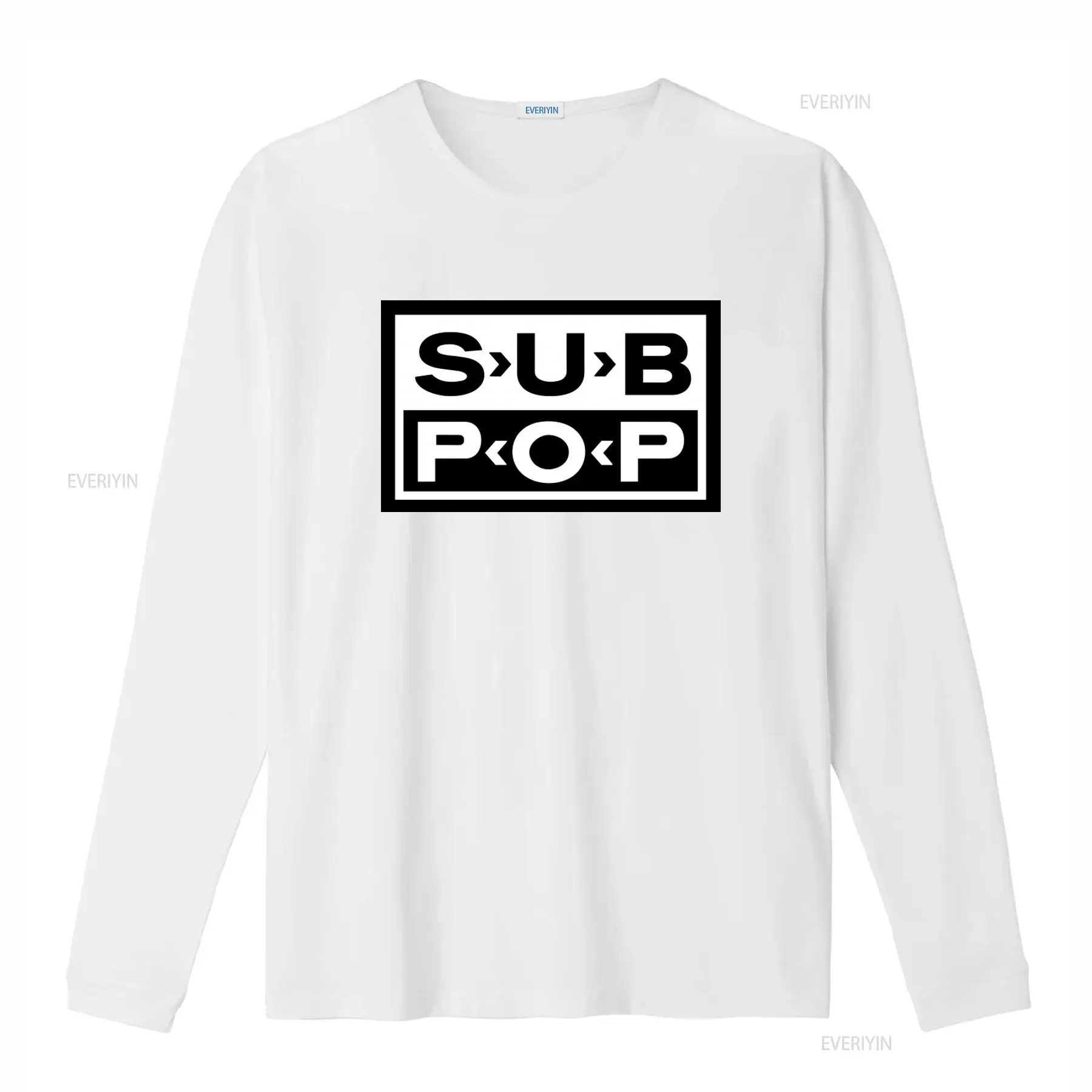 เสื้อยืดโลโก้ Sub Pop สีดำ พิม - Vintage Fashion Style Men บทวิจารณ์และราคา