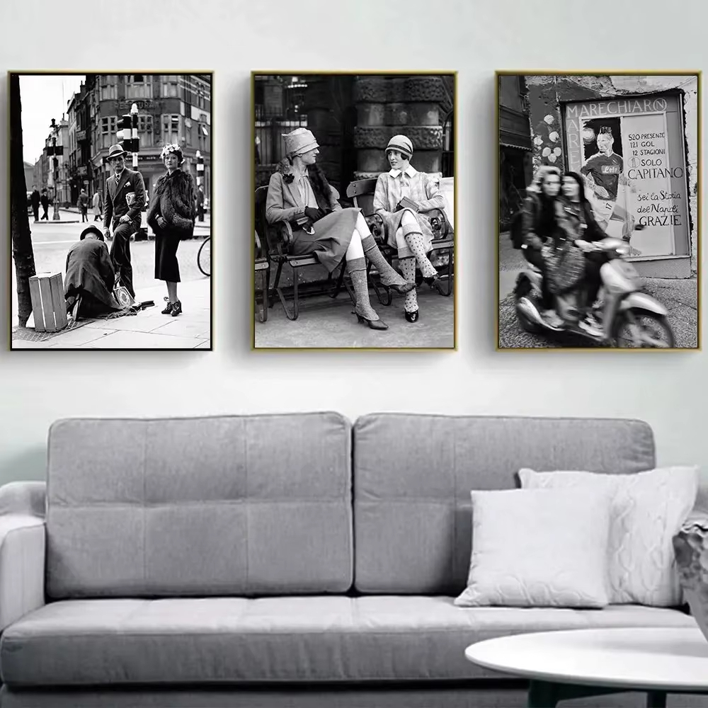 แฟชั่นสีดำและสีขาววินเทจภาพพิม - Vintage Fashion Prints For Wall บทวิจารณ์และราคา