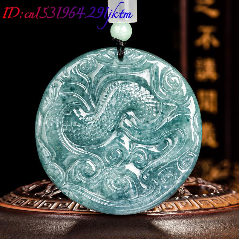 หยกพม่าจี้รูปมังกรสร้อยคอของขว - Vintage Fashion Jewelry Necklaces บทวิจารณ์และราคา