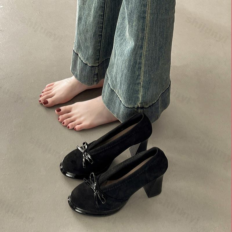 รองเท้าส้นสูงผู้หญิง ฤดูใบไม้ผ - Vintage Fashion Girl บทวิจารณ์และราคา