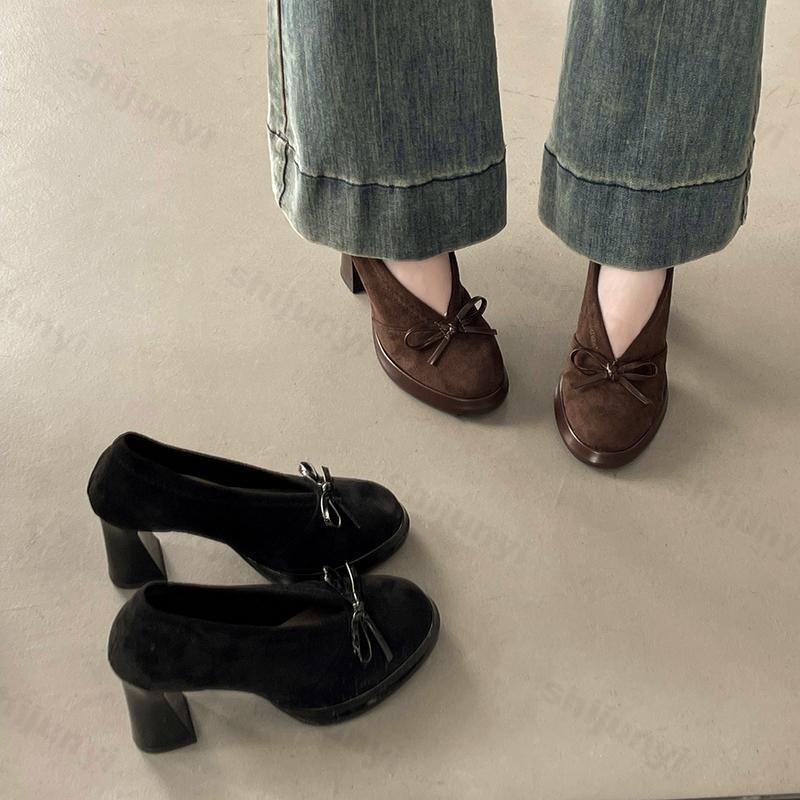 รองเท้าส้นสูงผู้หญิง ฤดูใบไม้ผ - Vintage Fashion Girl บทวิจารณ์และราคา