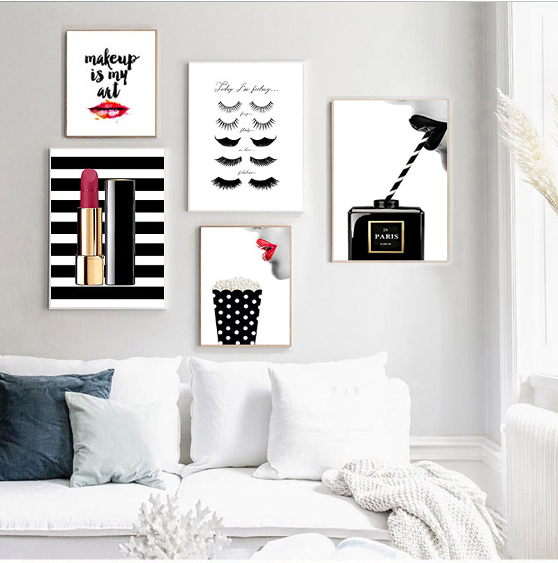 โปสเตอร์พิมพ์ภาพวาดผ้าใบ Vinta - Vintage Fashion Prints For Wall บทวิจารณ์และราคา