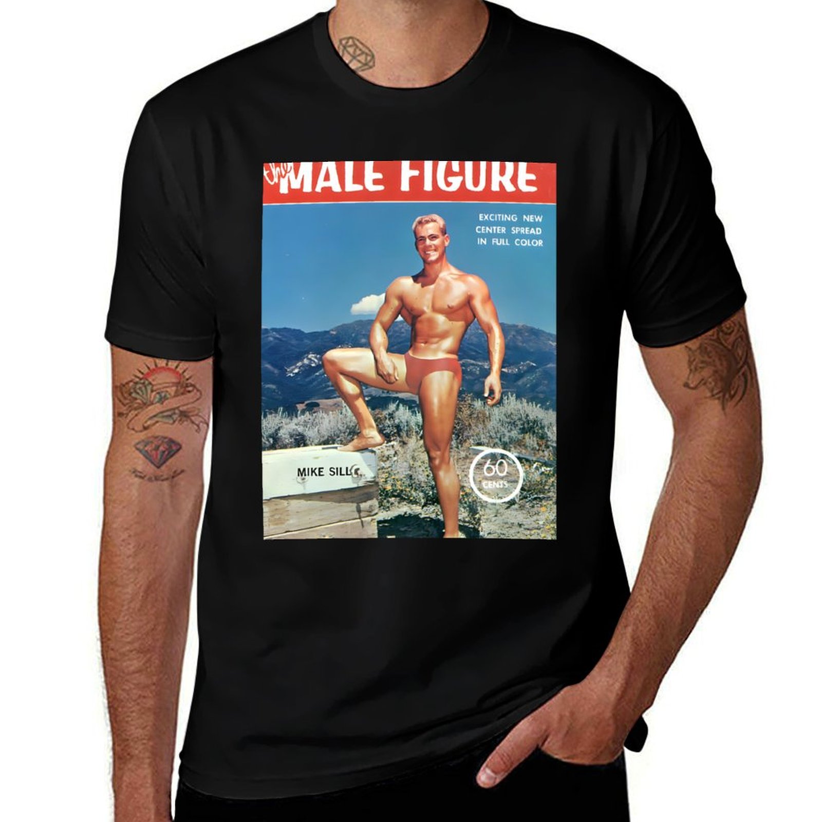เสื้อยืดลายหน้าปกนิตยสารรูปชาย - Vintage Fashion Magazine บทวิจารณ์และราคา