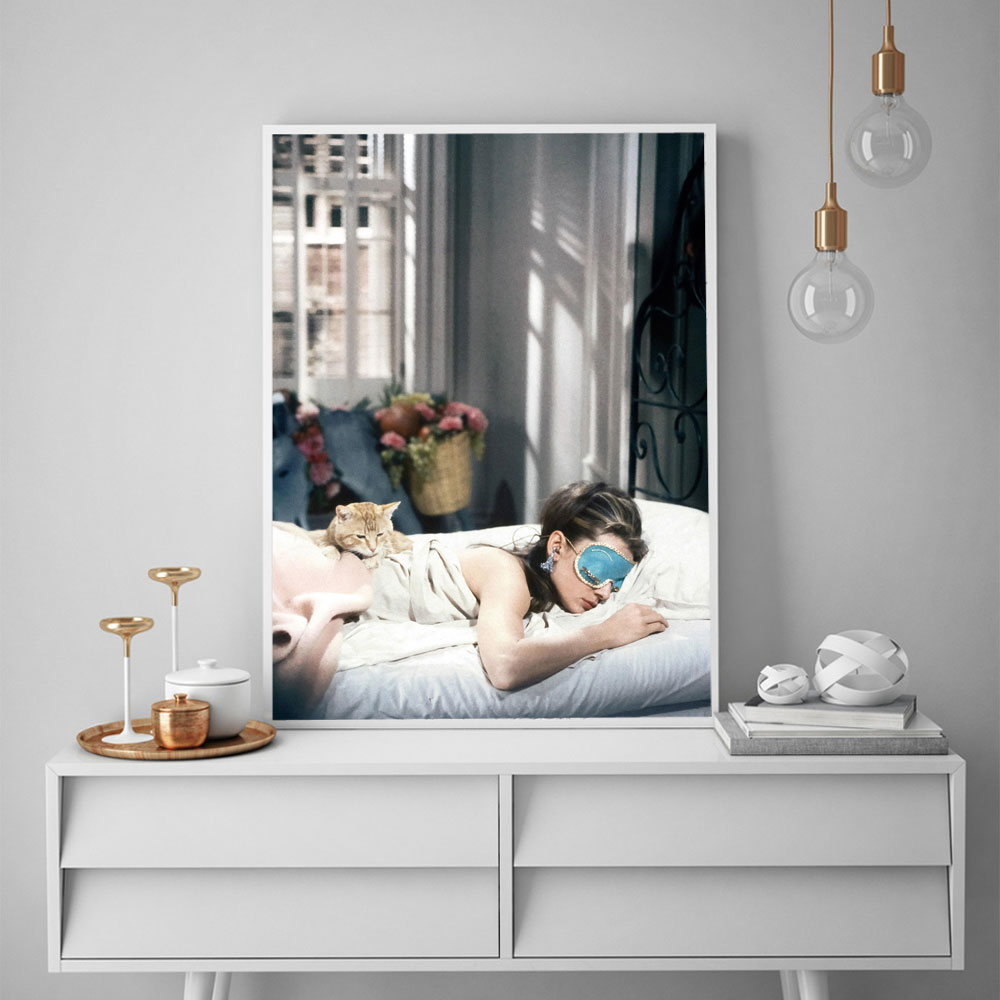 Audrey Hepburn อาหารเช้าโปสเตอ - Vintage Fashion Prints For Wall บทวิจารณ์และราคา