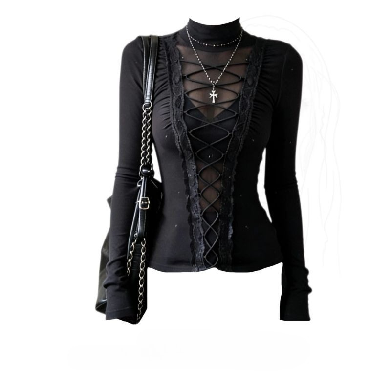 เสื้อเชิ้ตแขนยาวสไตล์โกธิควินเ - Vintage Fashion Subculture บทวิจารณ์และราคา