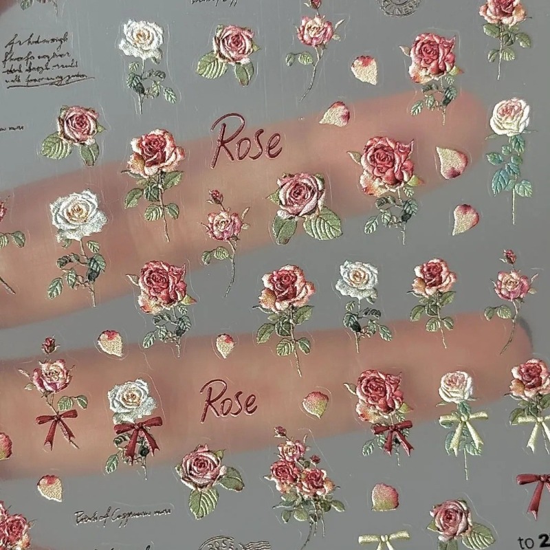 สติกเกอร์ลายดอกกุหลาบสไตล์เรโท - Vintage Fashion Magazine บทวิจารณ์และราคา