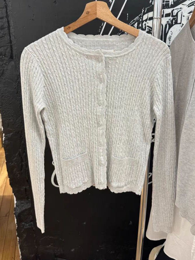 กระเป๋า Twist ดอกไม้ถักเสื้อกั - Crop Cardigan Vintage บทวิจารณ์และราคา