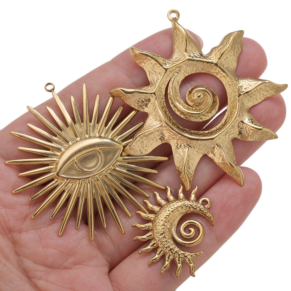 จี้ทอง PVD 5 ชิ้น สแตนเลสสตีล  - Vintage Fashion Jewelry Necklaces บทวิจารณ์และราคา