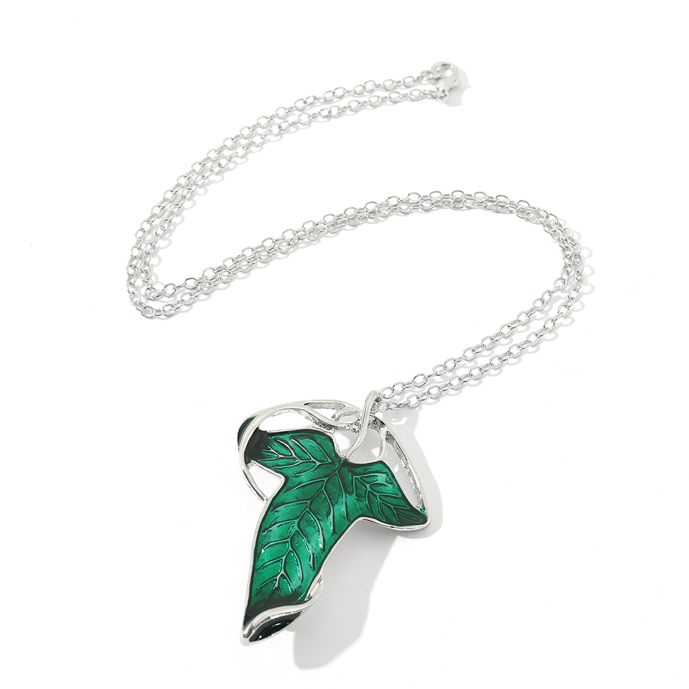 สร้อยคอจี้ใบไม้สีเขียวสไตล์วิน - Vintage Fashion Jewelry Necklaces บทวิจารณ์และราคา