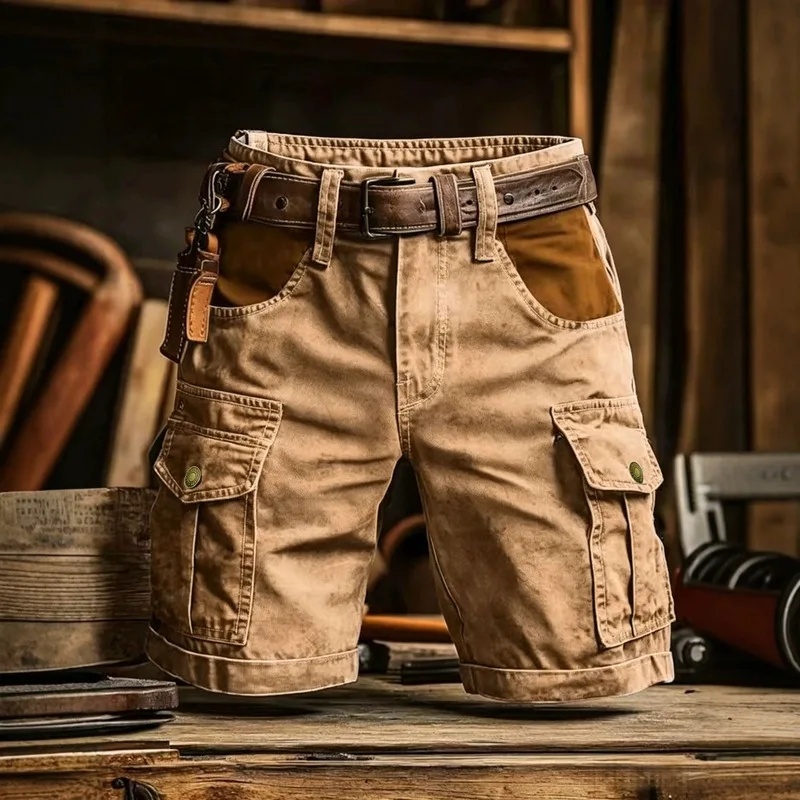 กางเกงขาสั้นผู้ชายคุณภาพสูงสำห - Vintage Fashion Style Men บทวิจารณ์และราคา