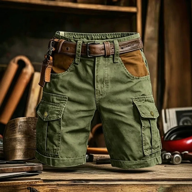 กางเกงขาสั้นผู้ชายคุณภาพสูงสำห - Vintage Fashion Style Men บทวิจารณ์และราคา