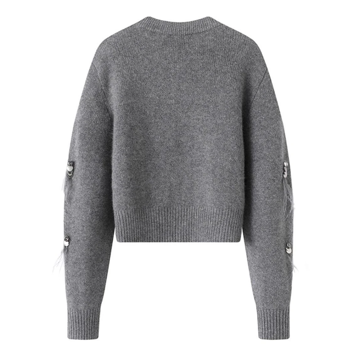 เสื้อโค้ทฤดูใบไม้ร่วงฤดูหนาว เ - Crop Cardigan Vintage บทวิจารณ์และราคา