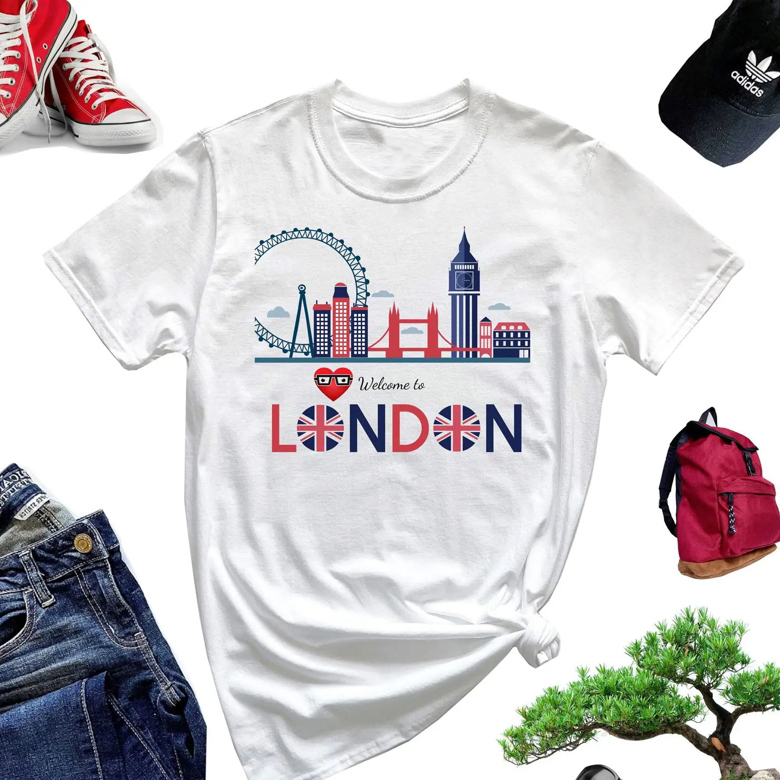 ยินดีต้อนรับสู่ลอนดอน เสื้อยืด - Vintage Fashion London บทวิจารณ์และราคา