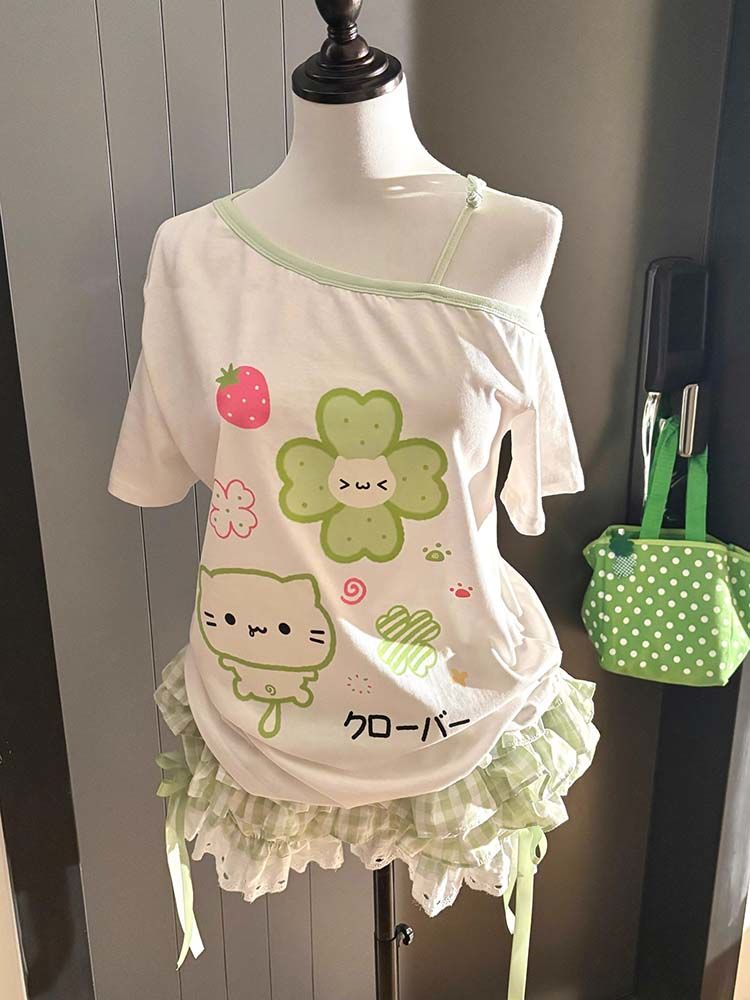 หวาน Kawaii Vintage ผู้หญิง Te - Vintage Fashion Subculture บทวิจารณ์และราคา