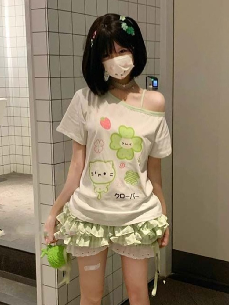 หวาน Kawaii Vintage ผู้หญิง Te - Vintage Fashion Subculture บทวิจารณ์และราคา