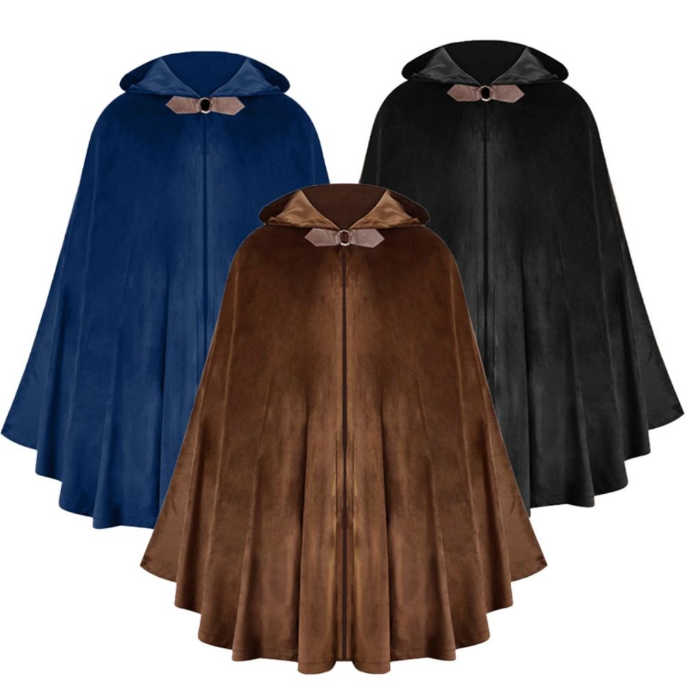เสื้อคลุมกำมะหยี่สีพื้นแบบมีฮู - Vintage Fashion Style Men บทวิจารณ์และราคา