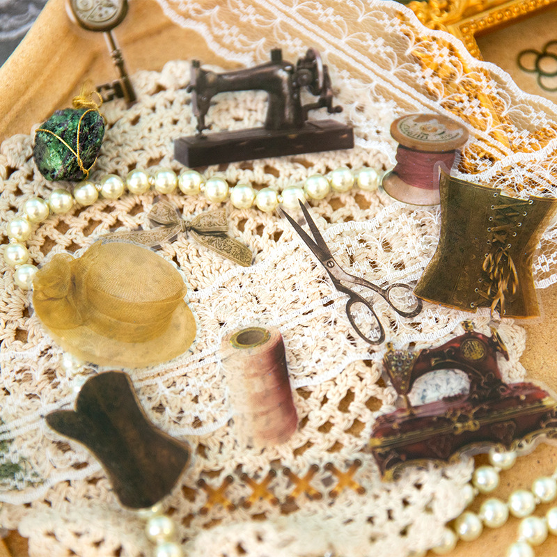 สติกเกอร์ฉลากวินเทจ 30 แผ่น ลา - Vintage Fashion Labels บทวิจารณ์และราคา