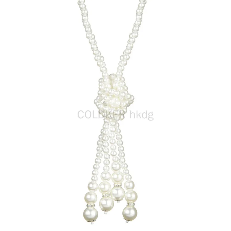 สร้อยคอมุกยุค 1920 แฟชั่นมุกเท - Vintage Fashion Jewelry Necklaces บทวิจารณ์และราคา