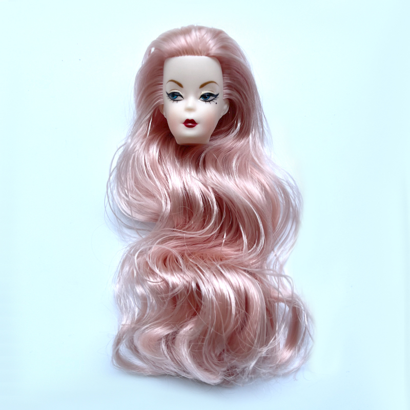 หัวตุ๊กตาผมหยิกสีฟ้า สำหรับตุ๊ - Vintage Fashion Girl บทวิจารณ์และราคา