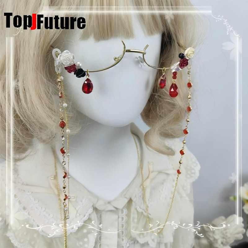 แว่นตาครึ่งกรอบลายดอกไม้สไตล์ฮ - Vintage Fashion Girl บทวิจารณ์และราคา