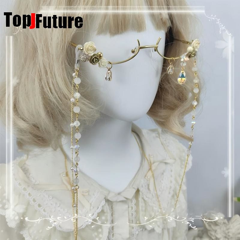 แว่นตาครึ่งกรอบลายดอกไม้สไตล์ฮ - Vintage Fashion Girl บทวิจารณ์และราคา
