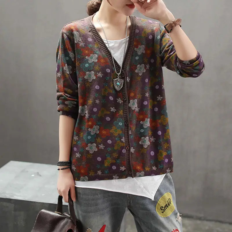 เสื้อคลุมไหมพรมสไตล์วินเทจ แขน - Crop Cardigan Vintage บทวิจารณ์และราคา