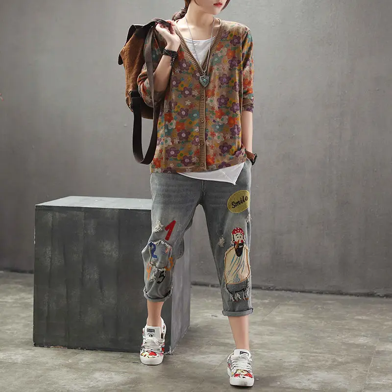 เสื้อคลุมไหมพรมสไตล์วินเทจ แขน - Crop Cardigan Vintage บทวิจารณ์และราคา