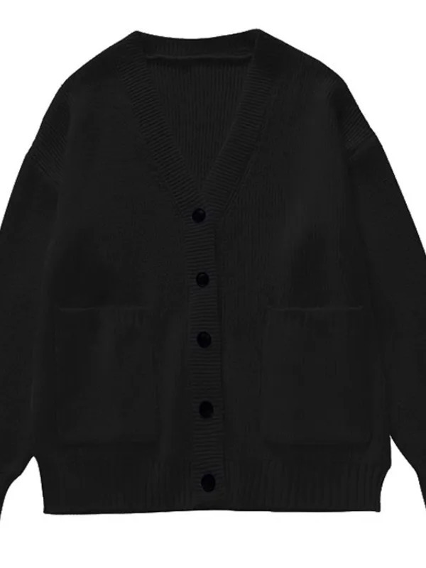 หลวมเสื้อสเวตเตอร์ถักผู้หญิงแข - Crop Cardigan Vintage บทวิจารณ์และราคา
