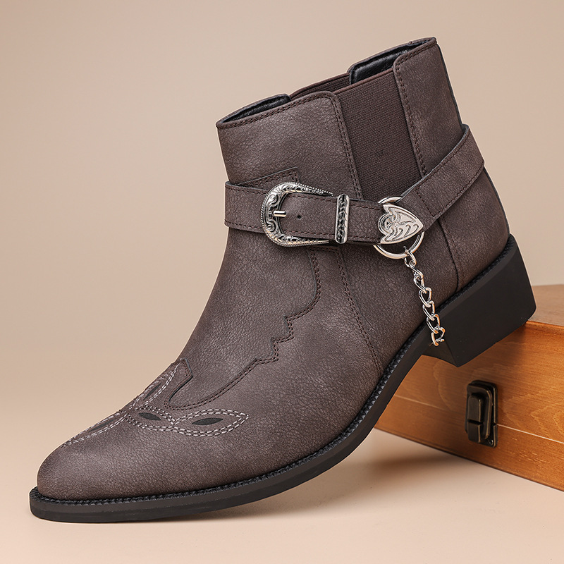 รองเท้าบูทคาวบอยวินเทจสำหรับผู - Vintage Fashion Style Men บทวิจารณ์และราคา