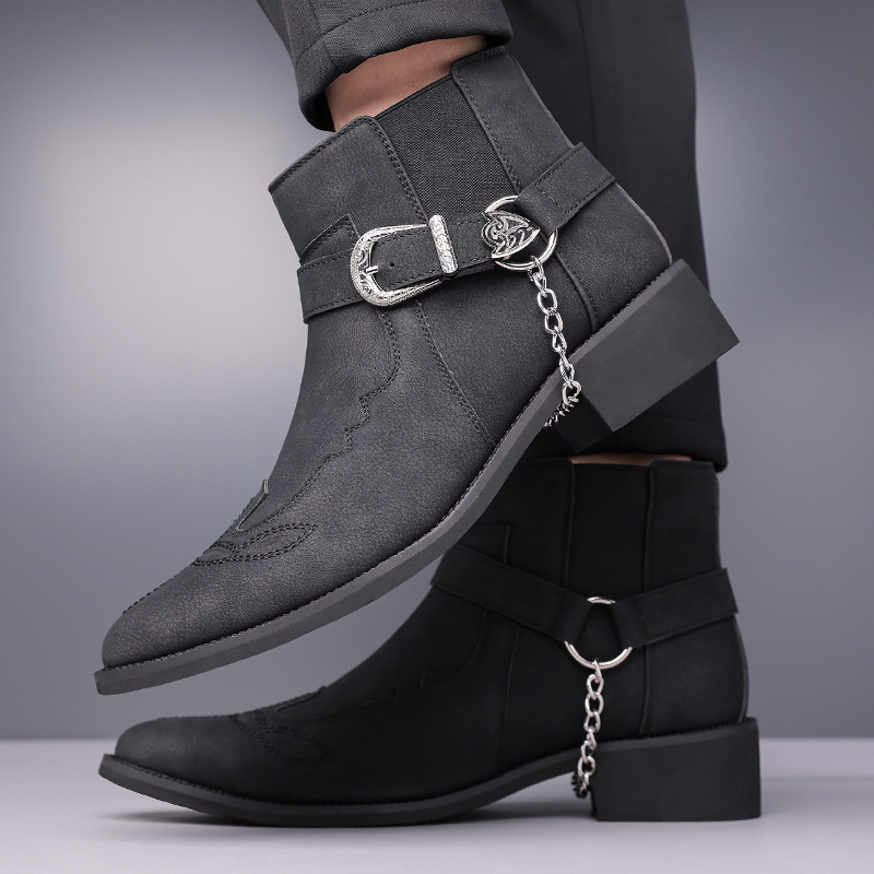 รองเท้าบูทคาวบอยวินเทจสำหรับผู - Vintage Fashion Style Men บทวิจารณ์และราคา
