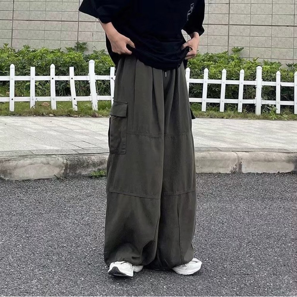 Japanese Streetwear Cargo Pant - Vintage Fashion Style Men บทวิจารณ์และราคา