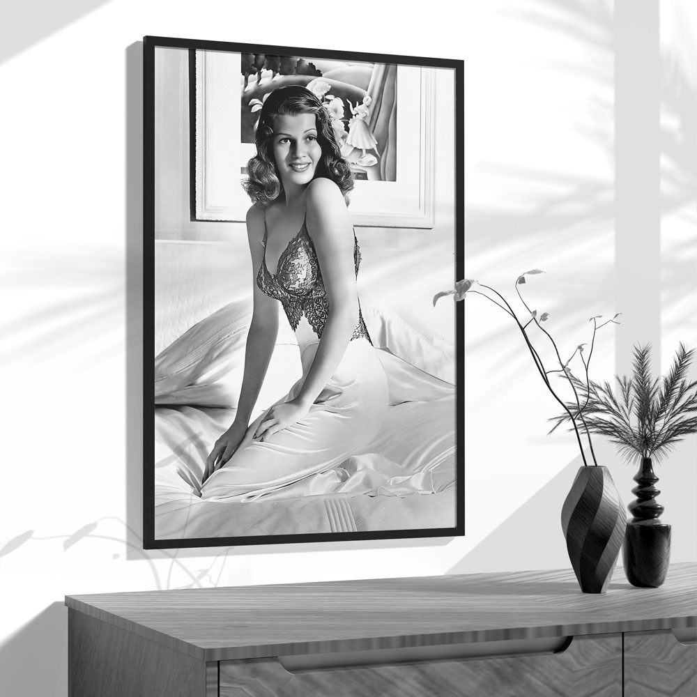 Rita Hayworth โปสเตอร์,สีดําแล - Vintage Fashion Prints For Wall บทวิจารณ์และราคา