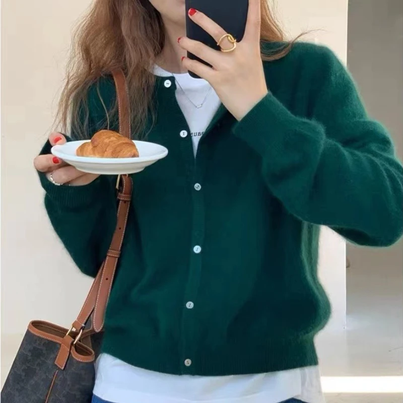 เสื้อคาร์ดิแกนถักสไตล์วินเทจ Y - Crop Cardigan Vintage บทวิจารณ์และราคา